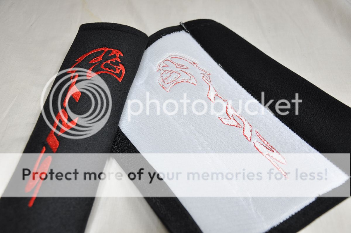 Buy Embroidery Black Soft Seat Belt Cover Shoulder Pads Pair Dodge SRT