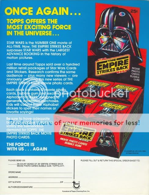 TOPPS EMPIRE STRIKES BACK